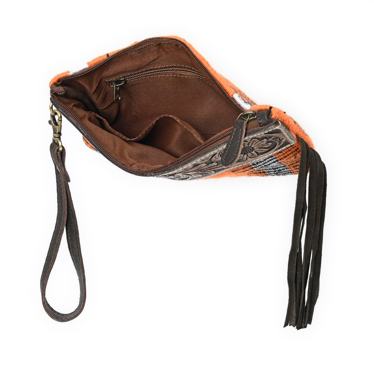 Turquoise Monarch Mini Woolen Clutch