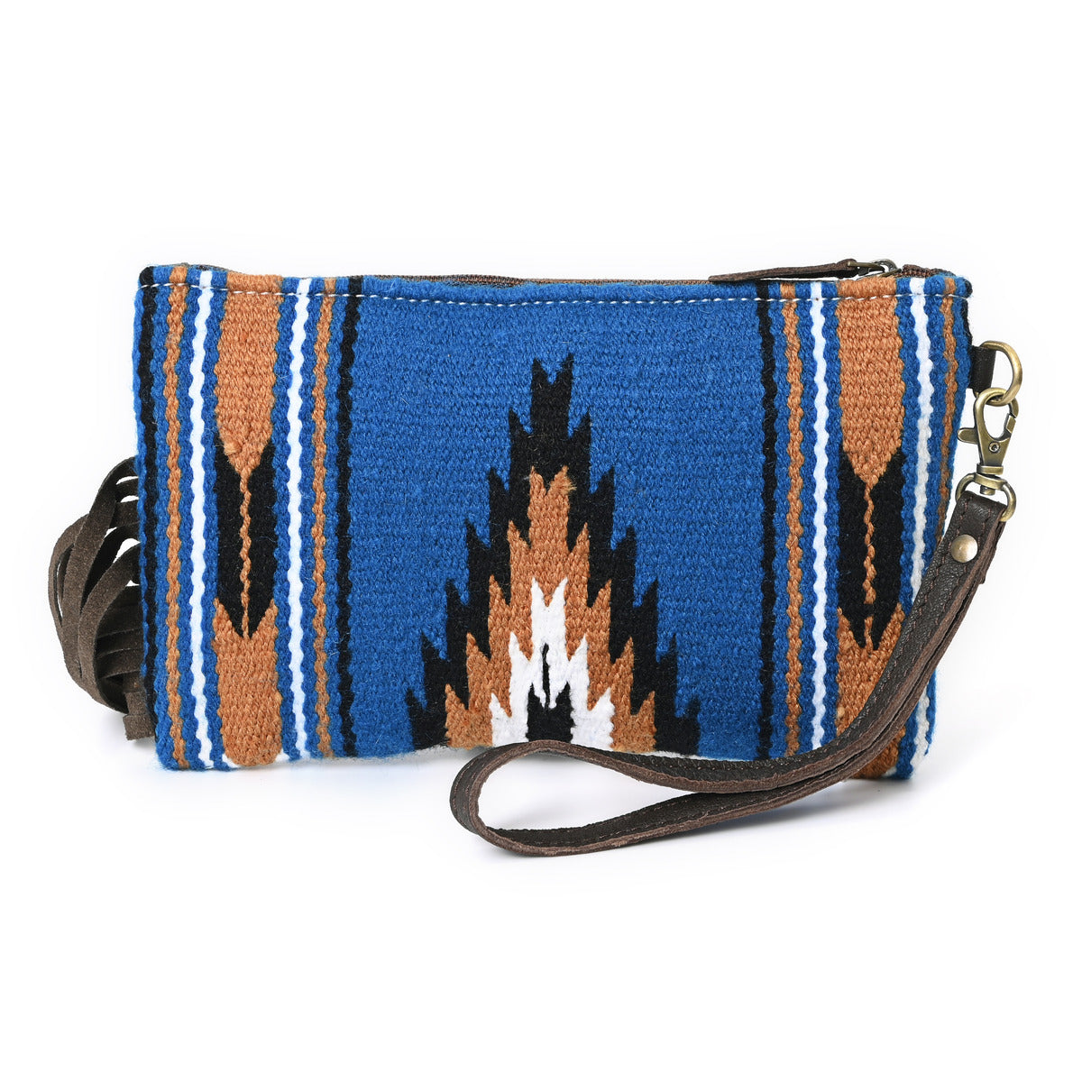 Turquoise Monarch Mini Woolen Clutch