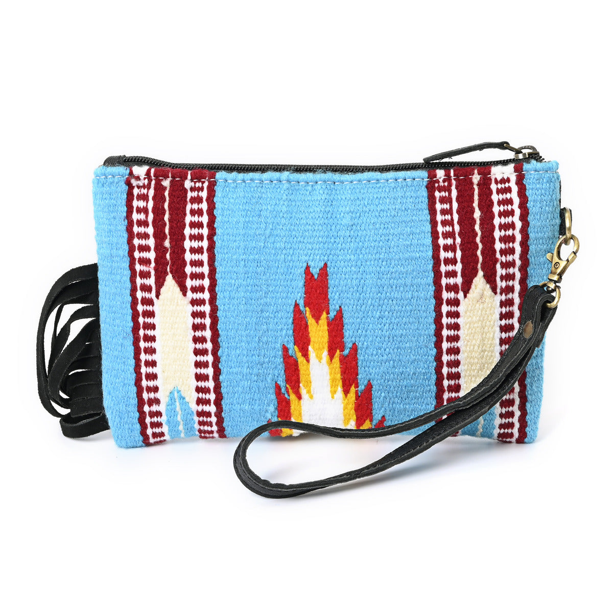 Turquoise Monarch Mini Woolen Clutch