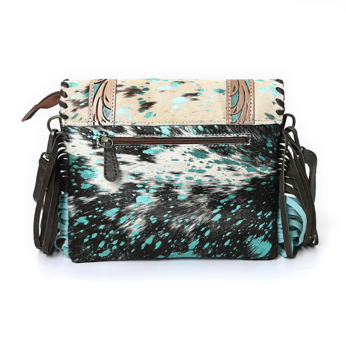 Sansa Turquoise Cincho Cowhide Crossbody Bag