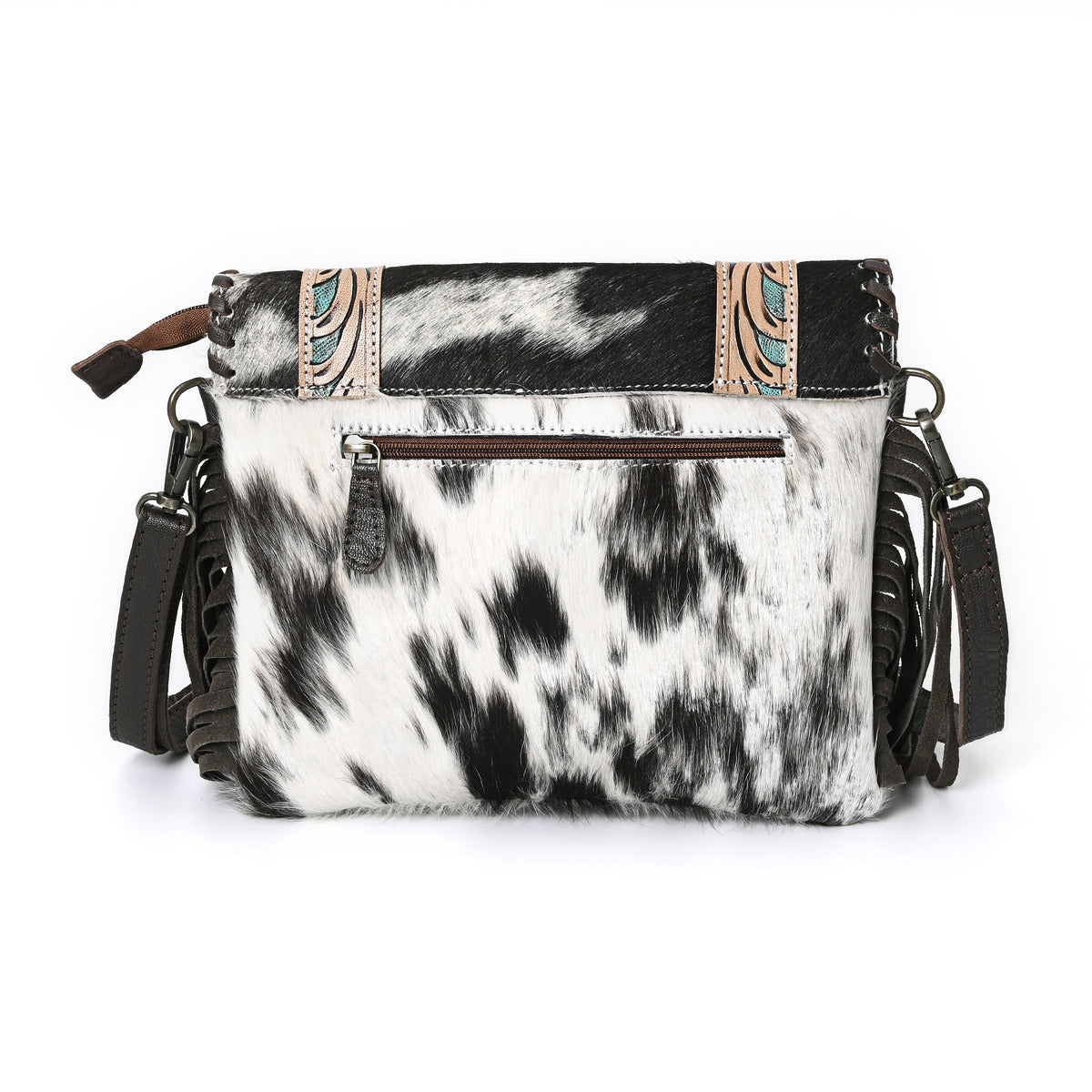 Sansa Turquoise Concho Cowhide Crossbody Bag