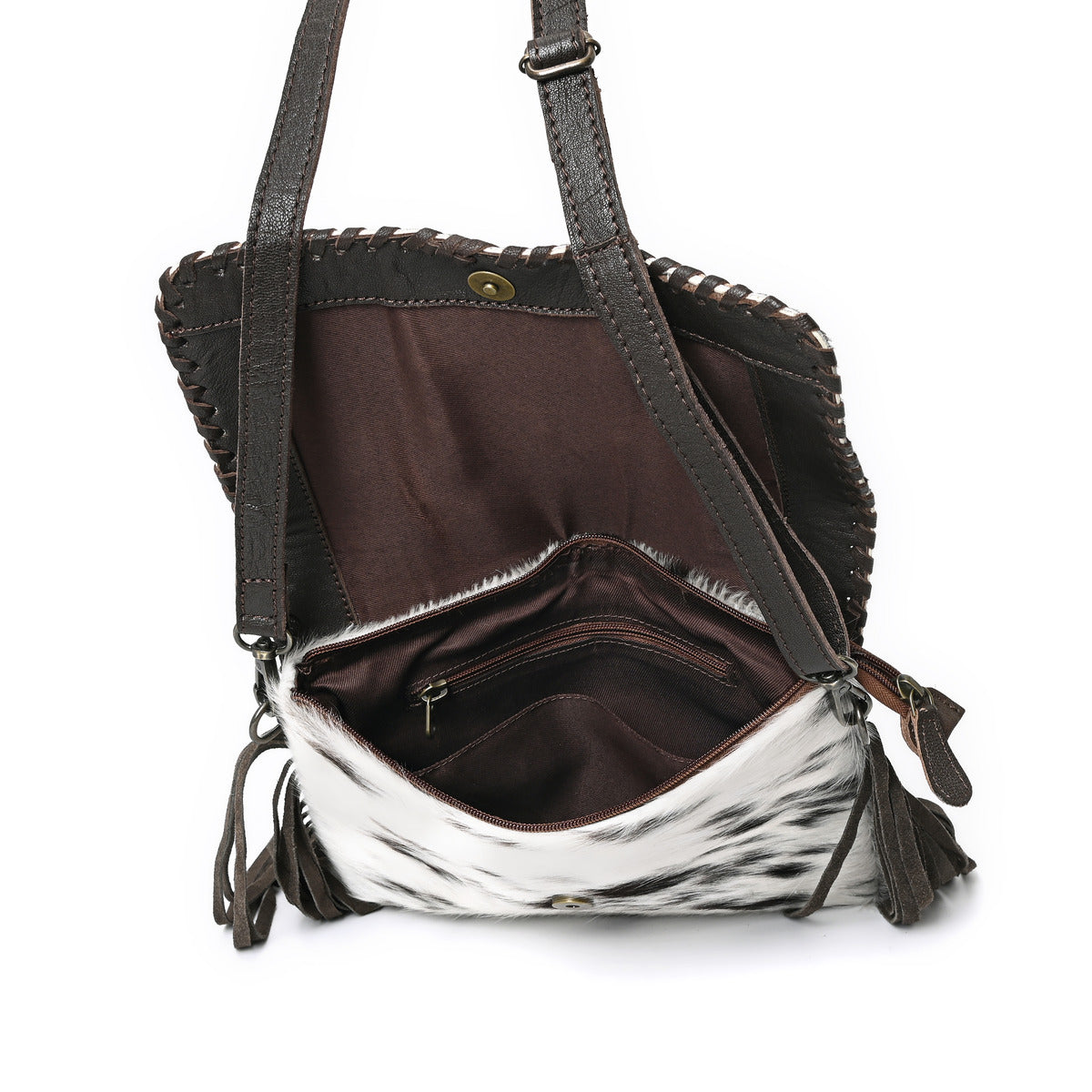 Sansa Turquoise Concho Cowhide Crossbody Bag