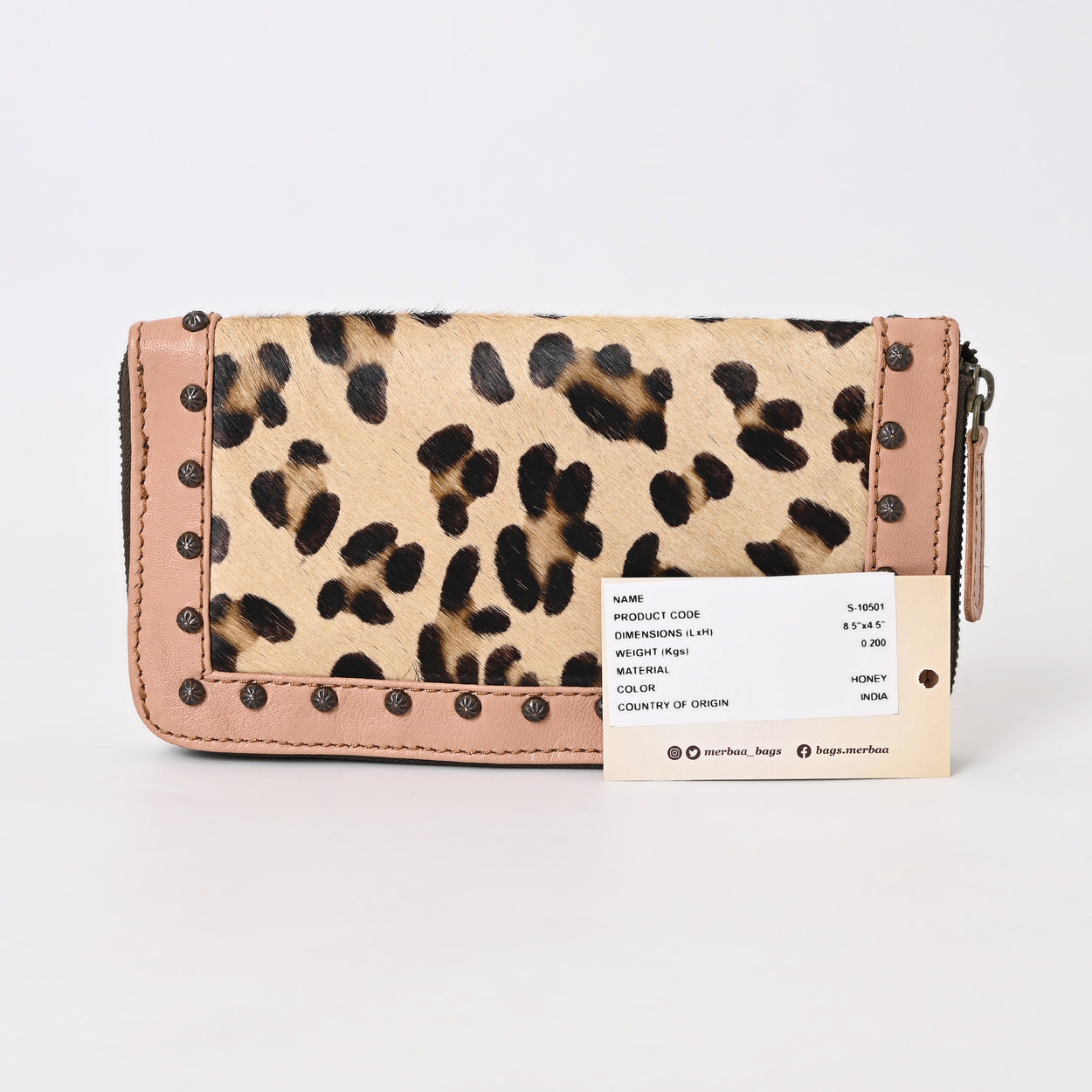 Hangon Pink Cowhide Wallet