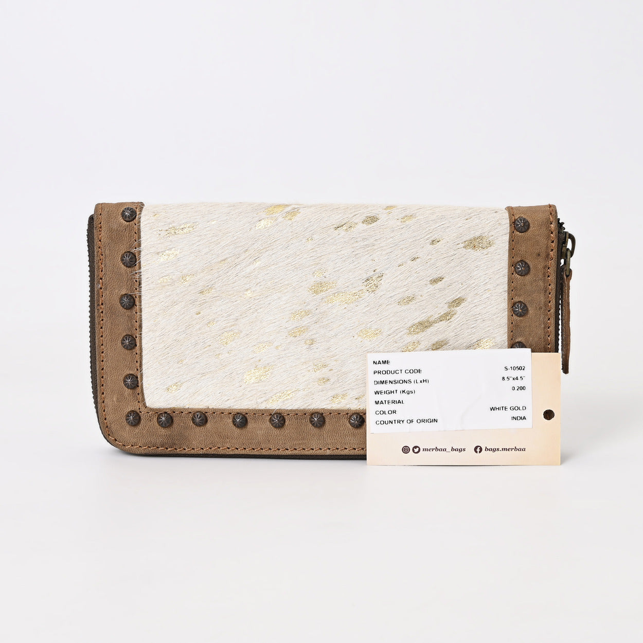 Hangon White Cowhide Wallet