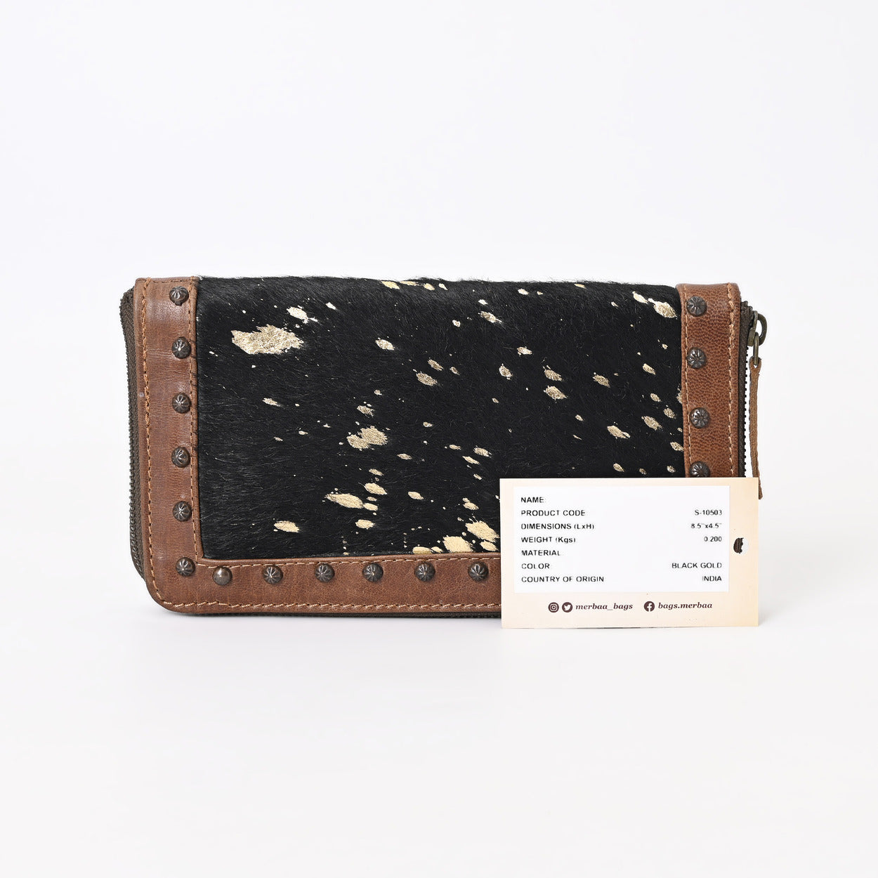 Hangon Black Cowhide Wallet