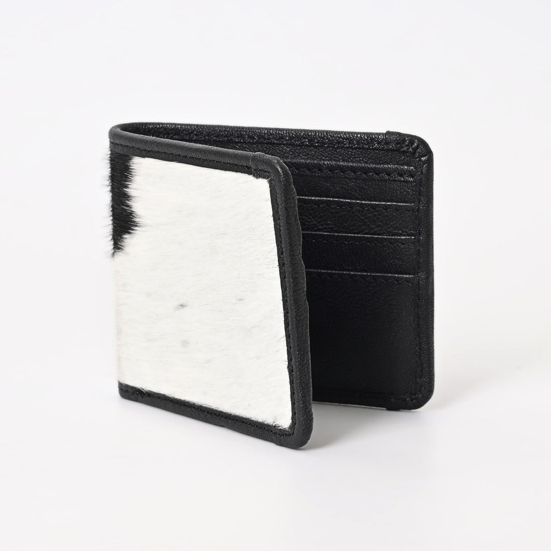 Twofold Cowhide Mens Wallet Black