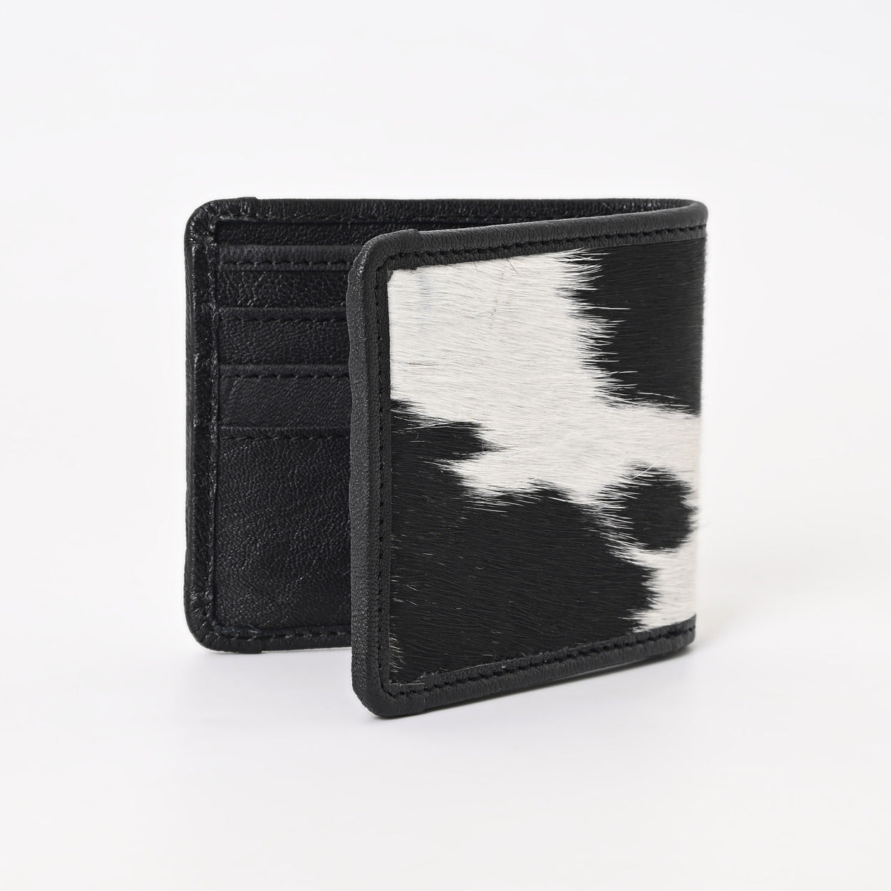 Twofold Cowhide Mens Wallet Black