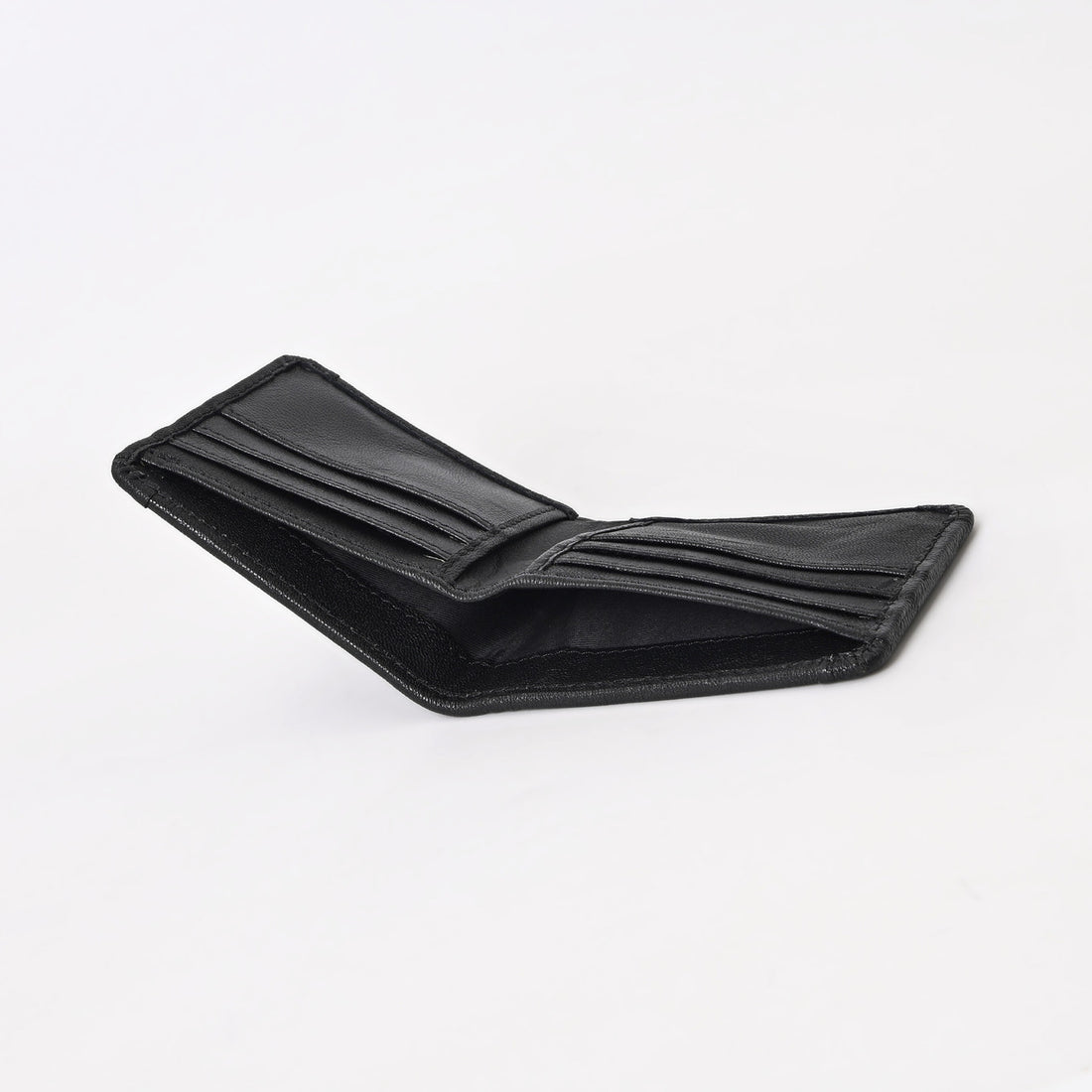 Twofold Cowhide Mens Wallet Black