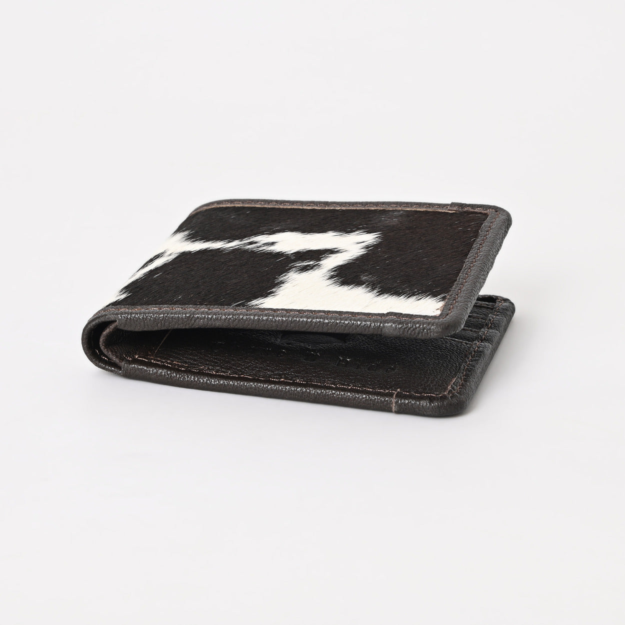 Twofold Cowhide Mens Wallet Black
