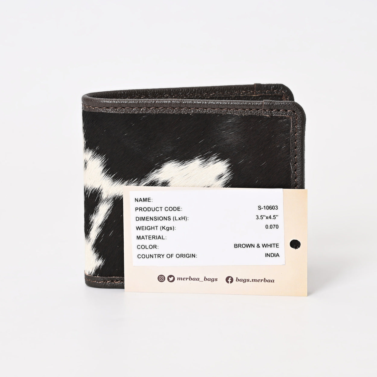 Twofold Cowhide Mens Wallet Black