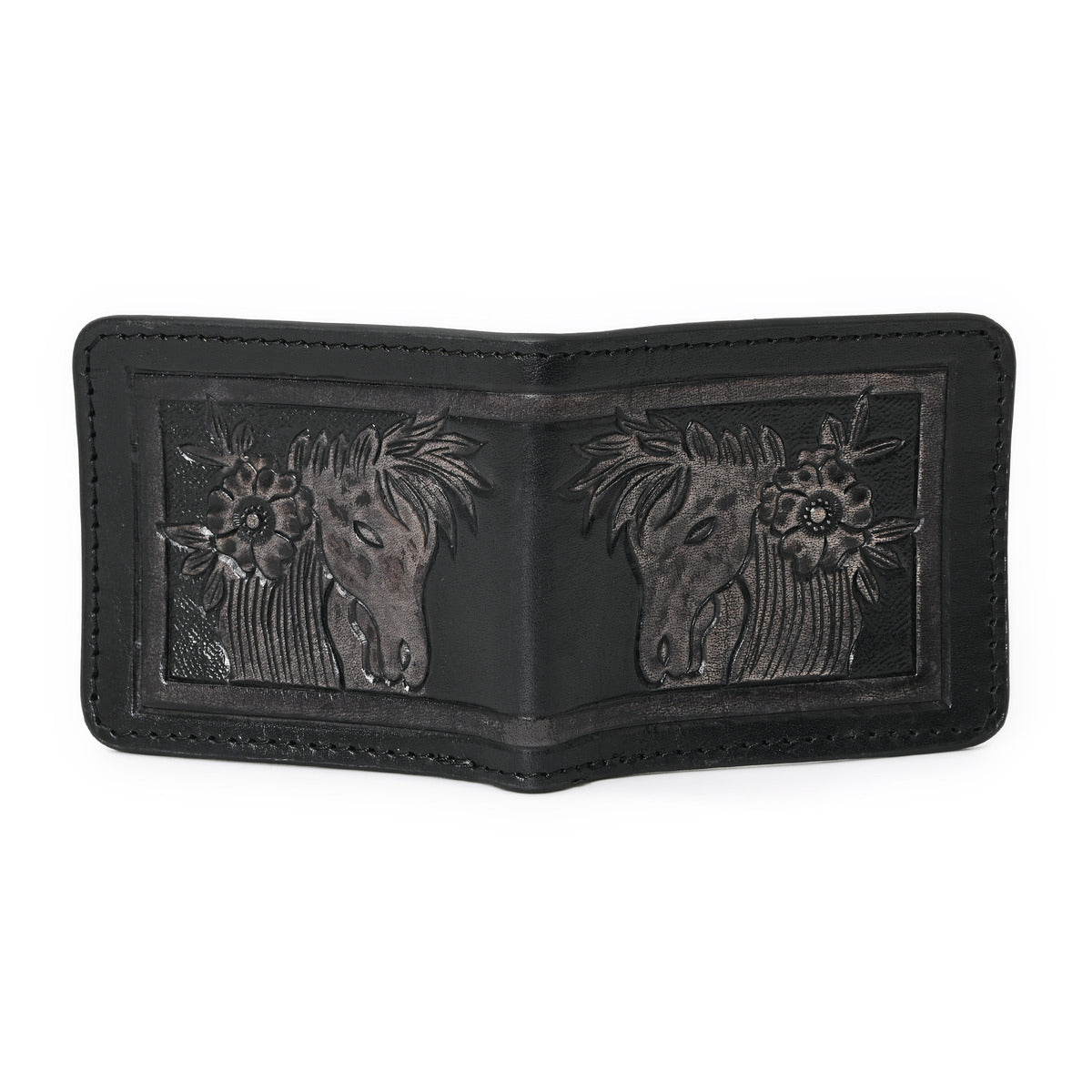 Smokey Horse Handtooled Hipster Wallet