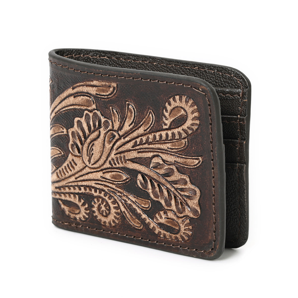 Growl Handtooled Hipster Wallet