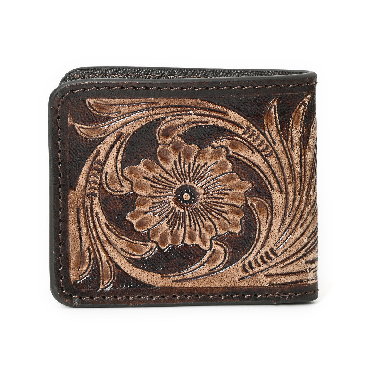 Growl Handtooled Hipster Wallet