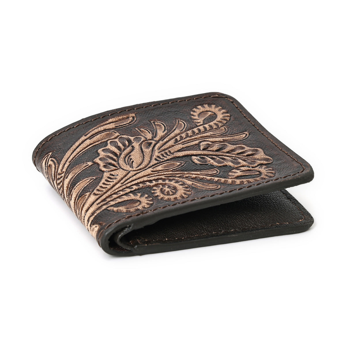 Growl Handtooled Hipster Wallet