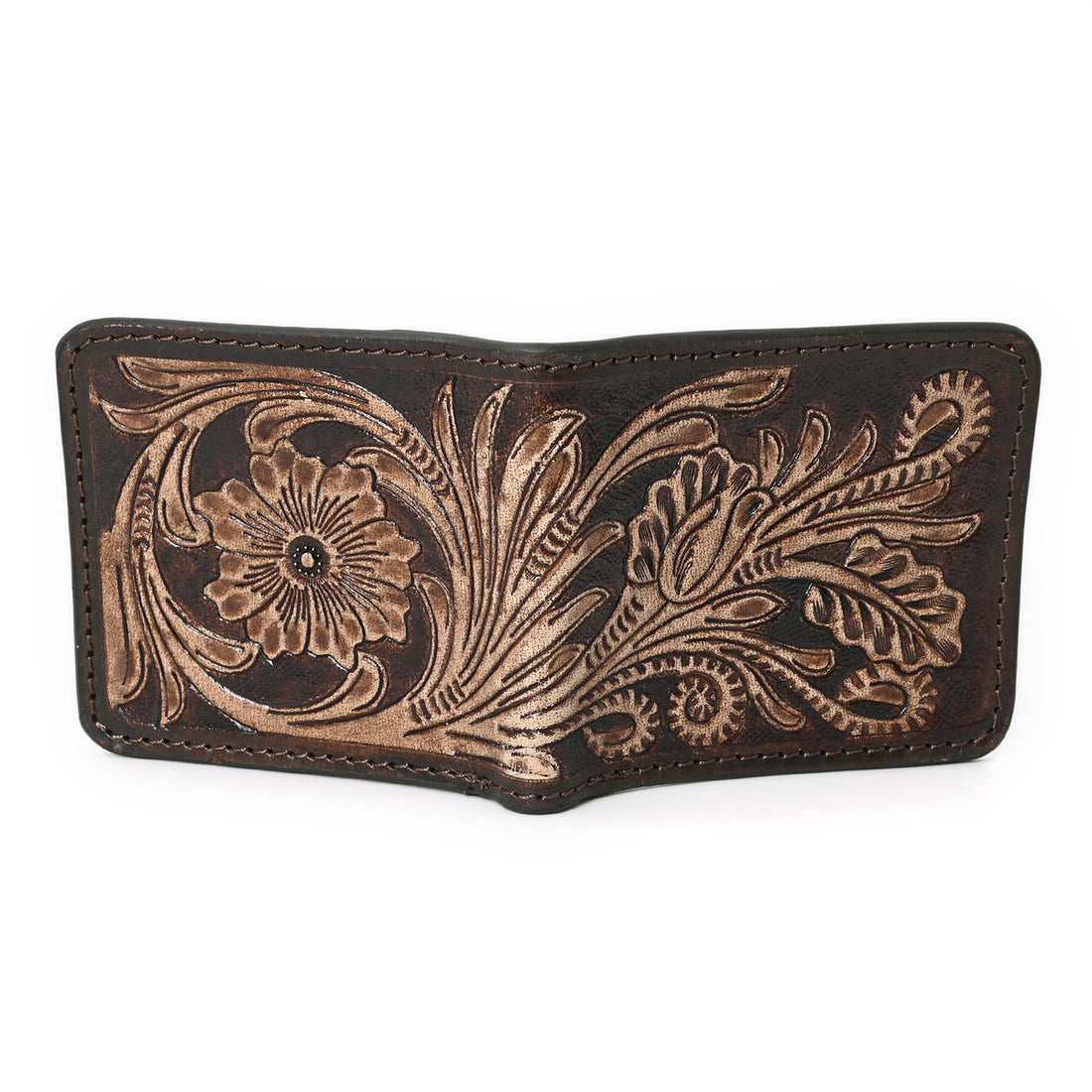Growl Handtooled Hipster Wallet