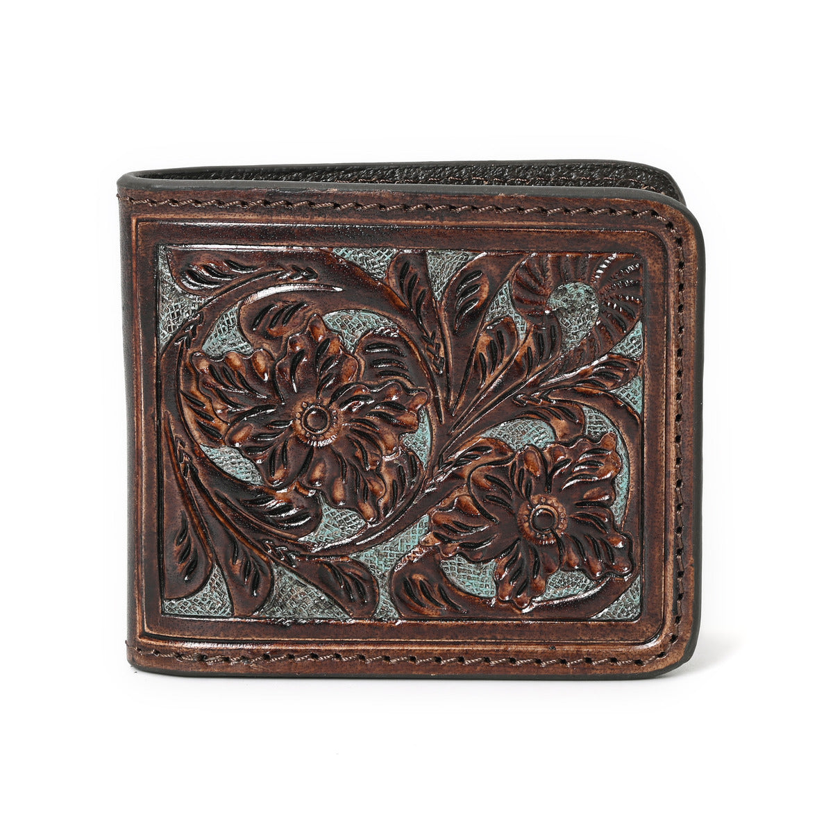 Lily Wine Handtooled Hipster Wallet