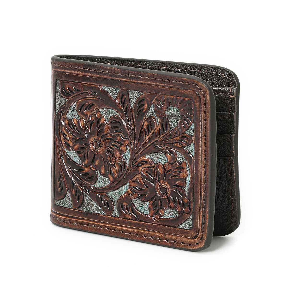 Lily Wine Handtooled Hipster Wallet