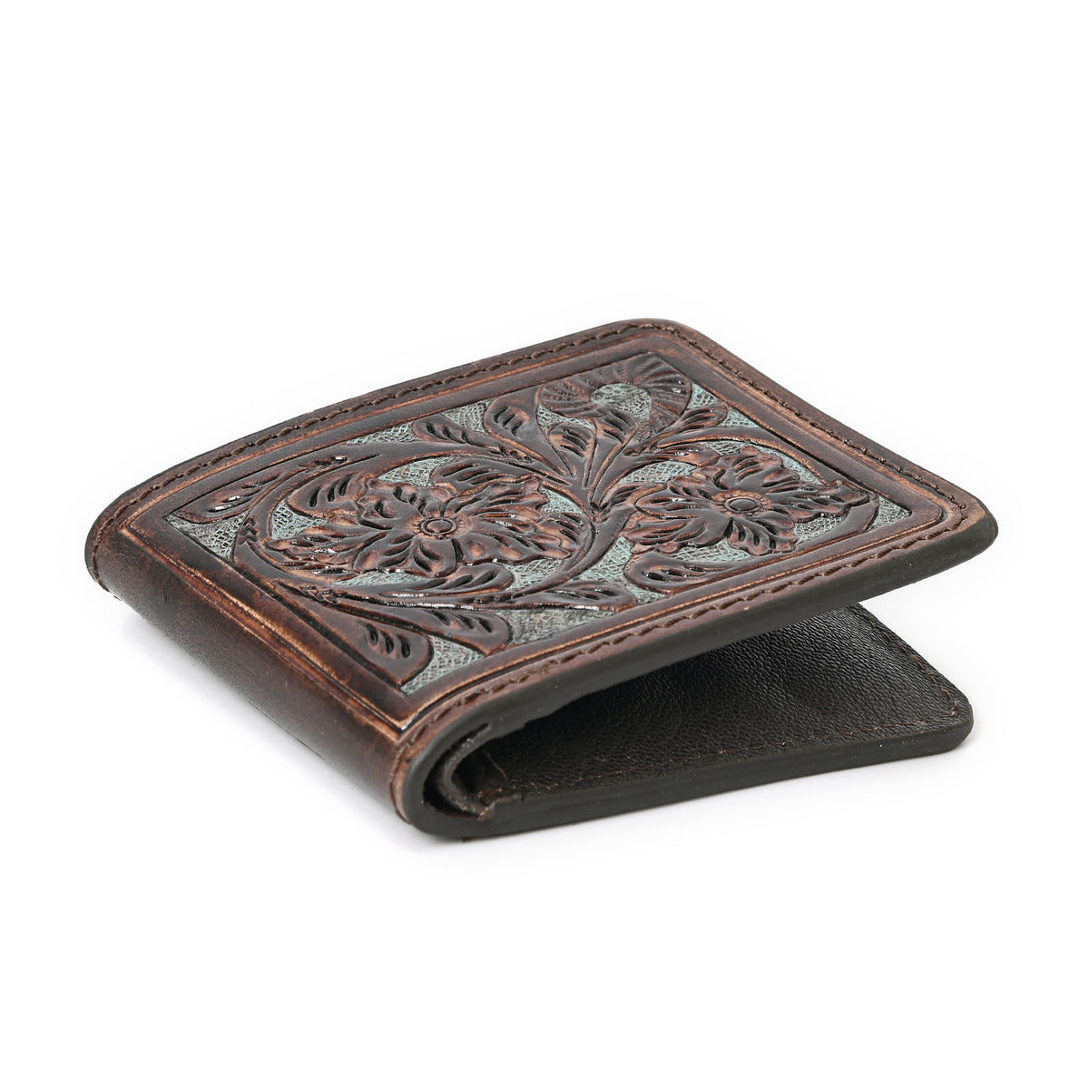Lily Wine Handtooled Hipster Wallet