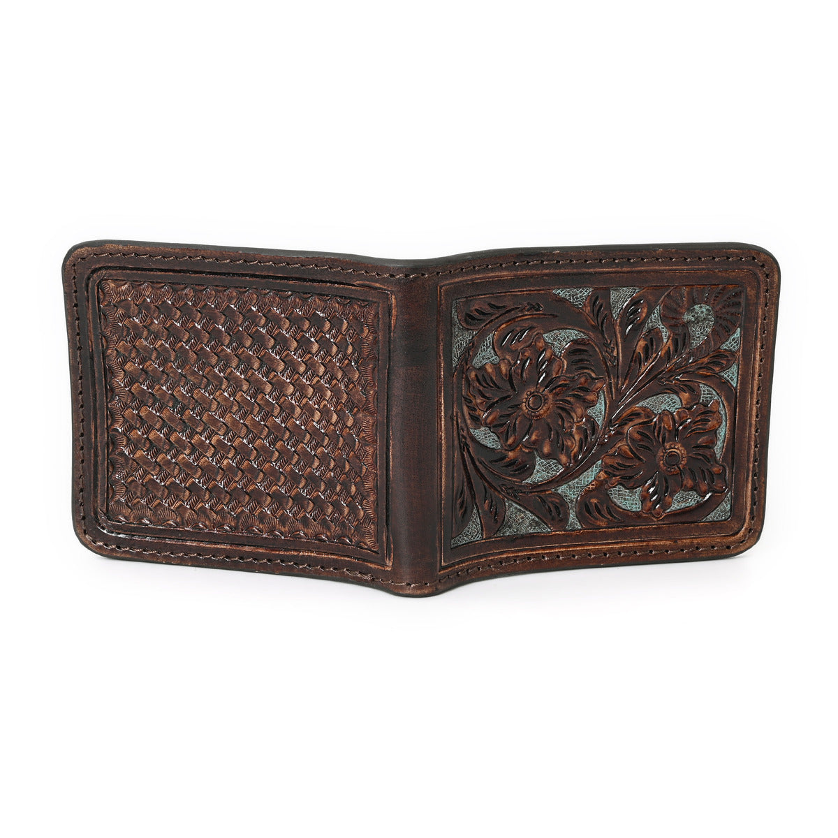 Lily Wine Handtooled Hipster Wallet