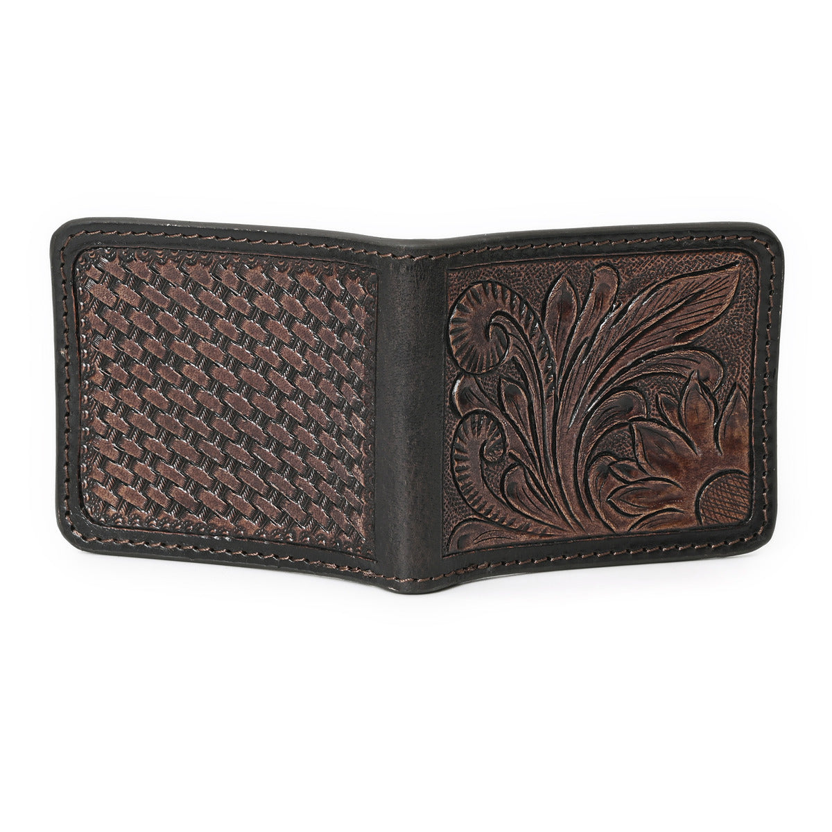 Sunflower Twin Handtooled Hipster Wallet