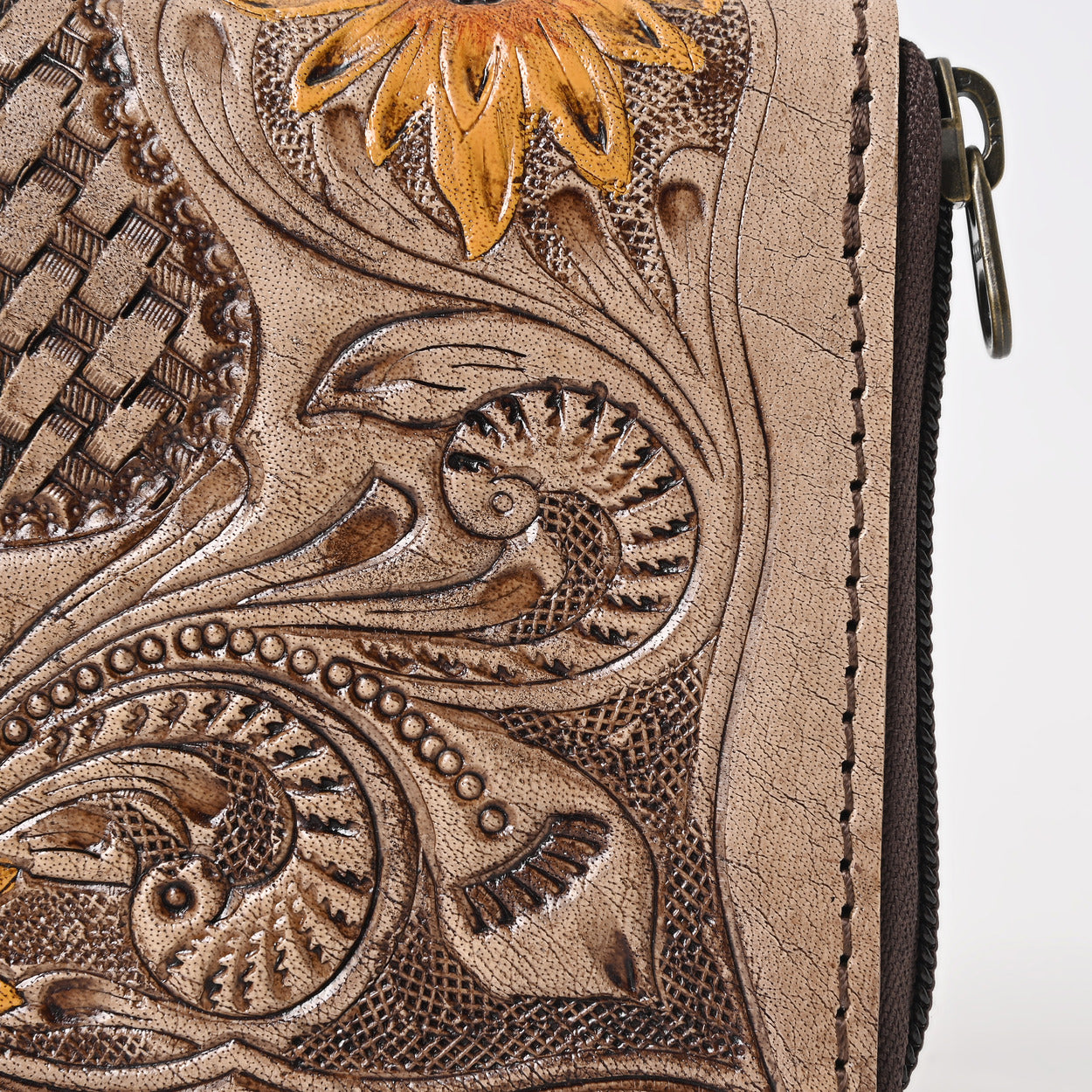 Brownian Tooled Wallet