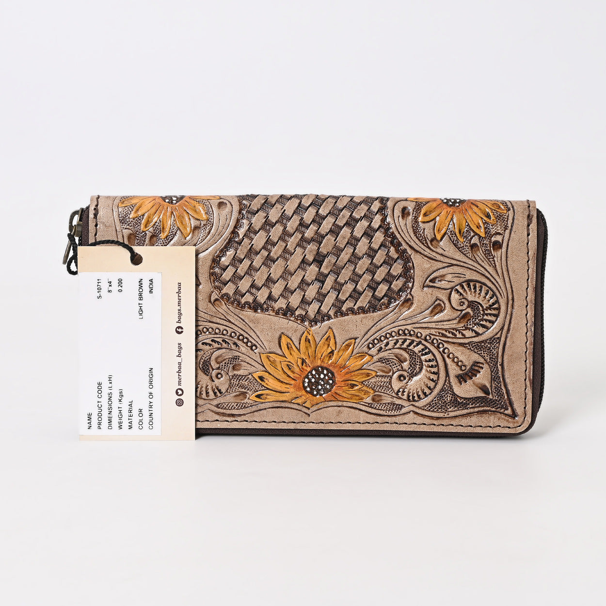Brownian Tooled Wallet