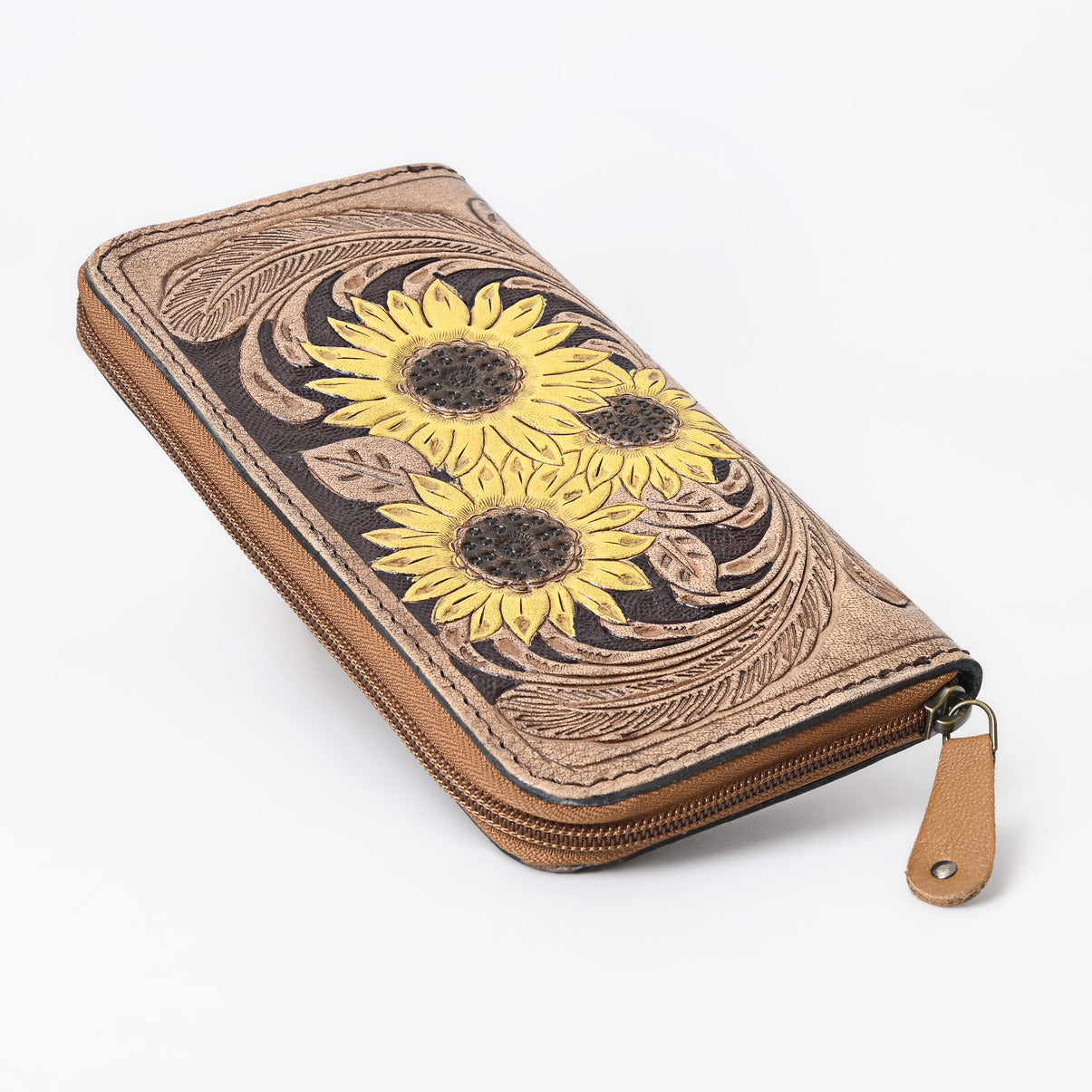 Go To Gear Sunflower Tooled Wallet