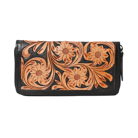 Chevron Carved Wallet