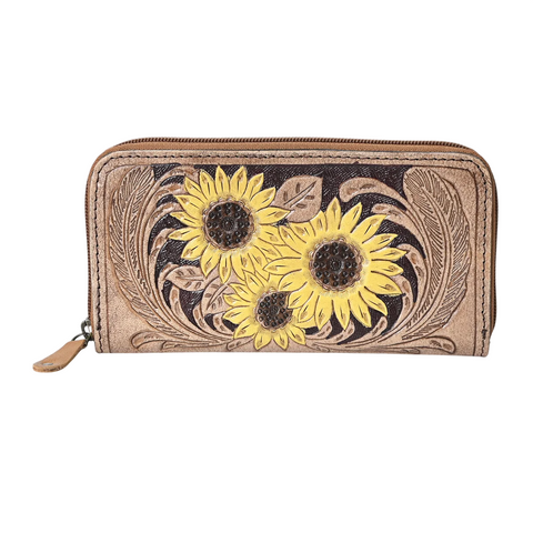 Go To Gear Sunflower Tooled Wallet