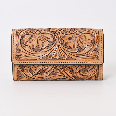 Rayna Tan Tooled Trifold Wallet