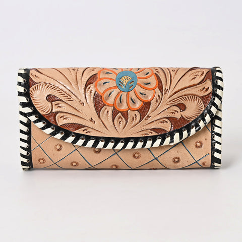 Brim Knitted Tooled Wallet