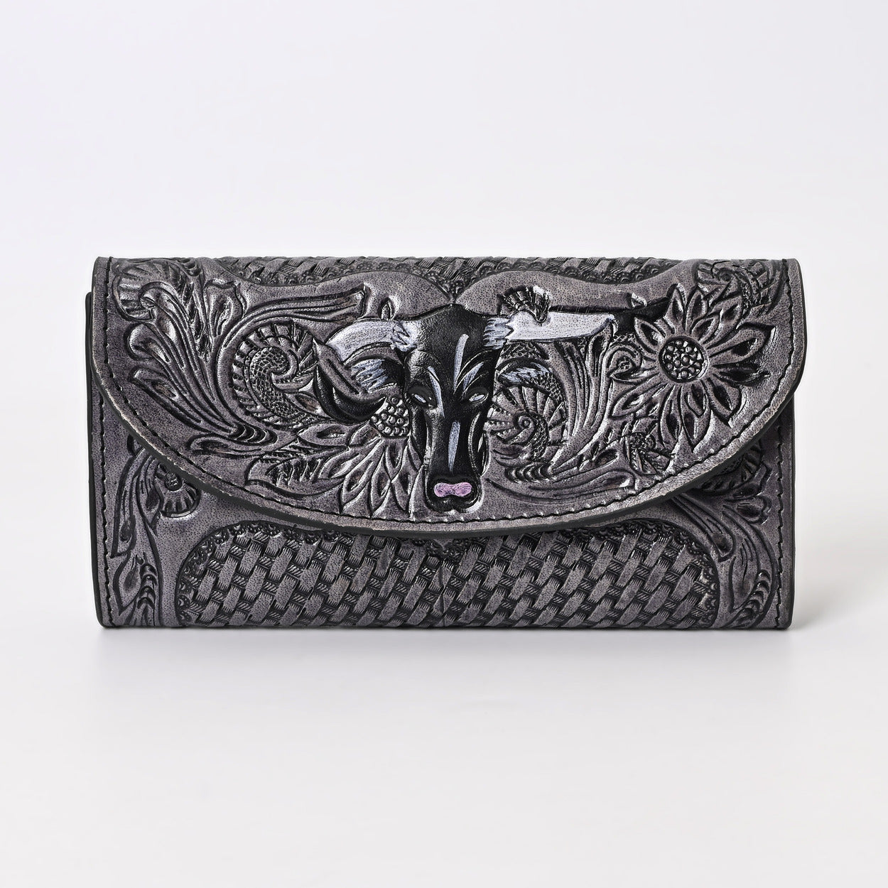 Calm Bull Tooled Wallet
