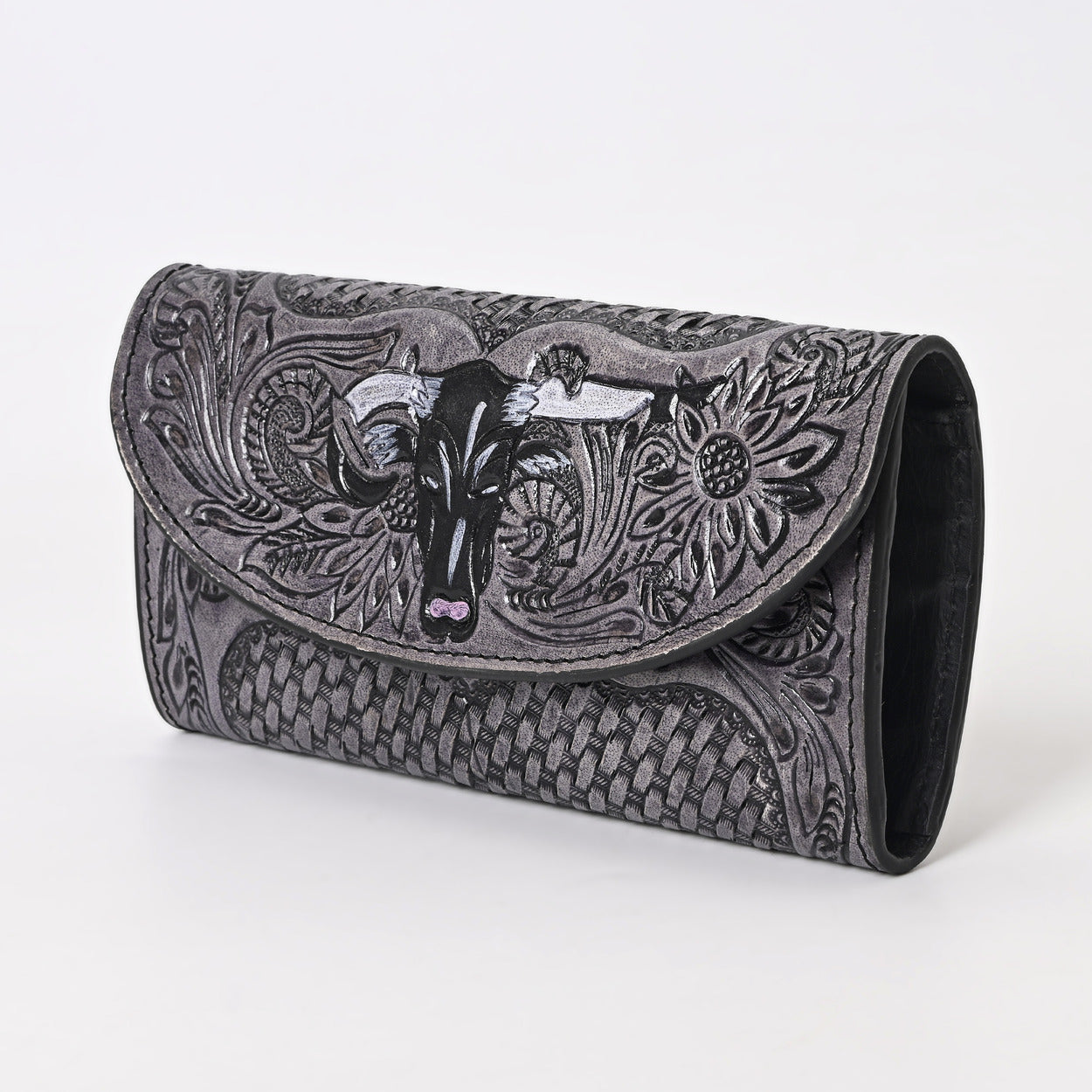 Calm Bull Tooled Wallet