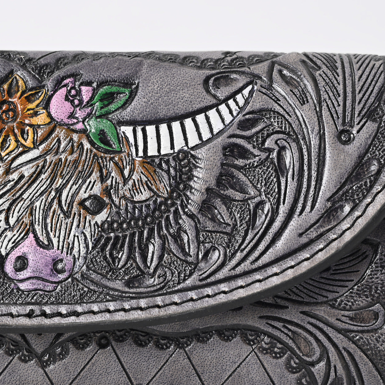 Calm Longhorn Tooled Wallet