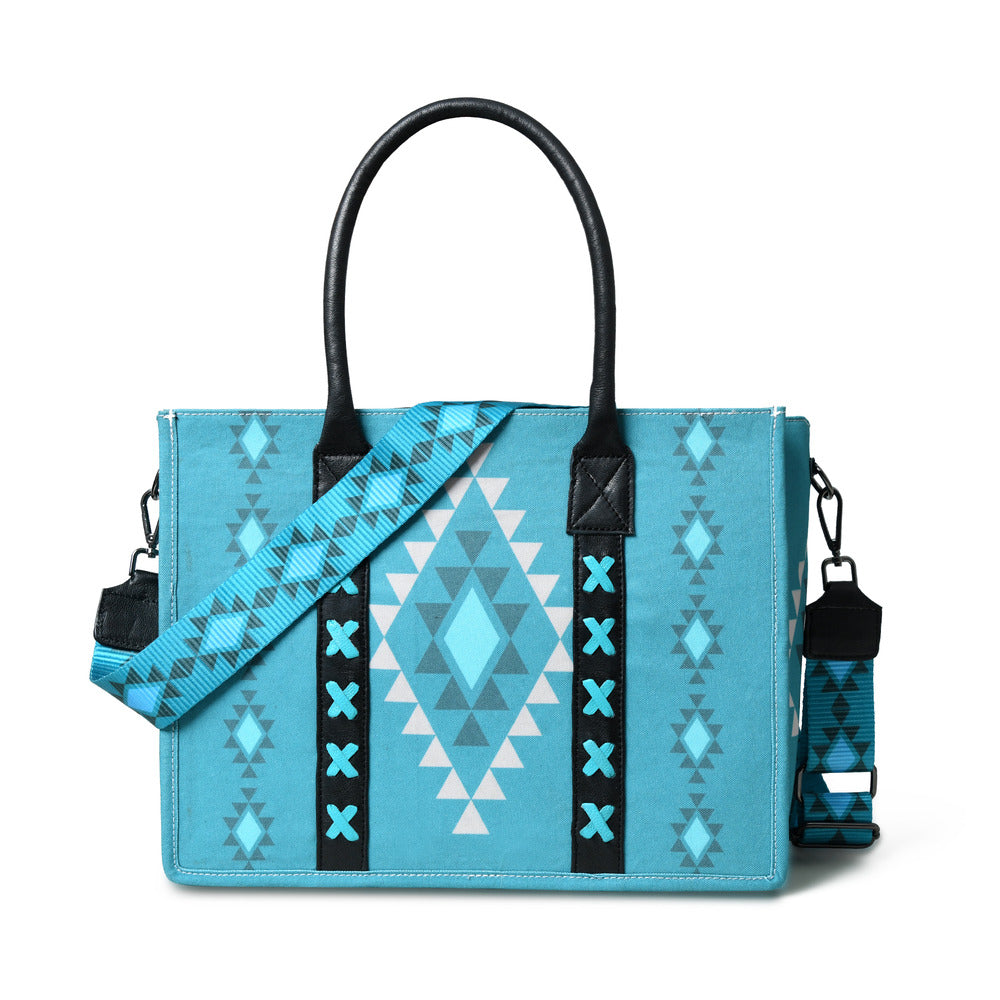 Merbaa Aztec Print Canvas tote bags (BIG)