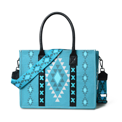 Aztec Print Canvas Tote Bag (Big) with Concealed Carry