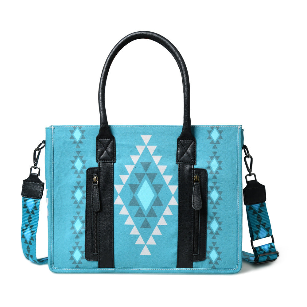 Merbaa Aztec Print Canvas tote bags (BIG)