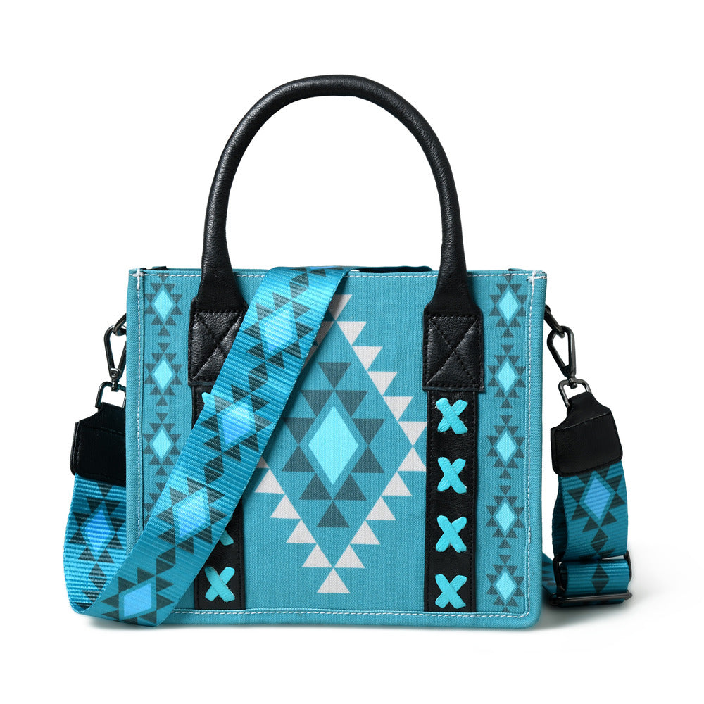 Merbaa Aztec Print Canvas tote bags (SMALL)