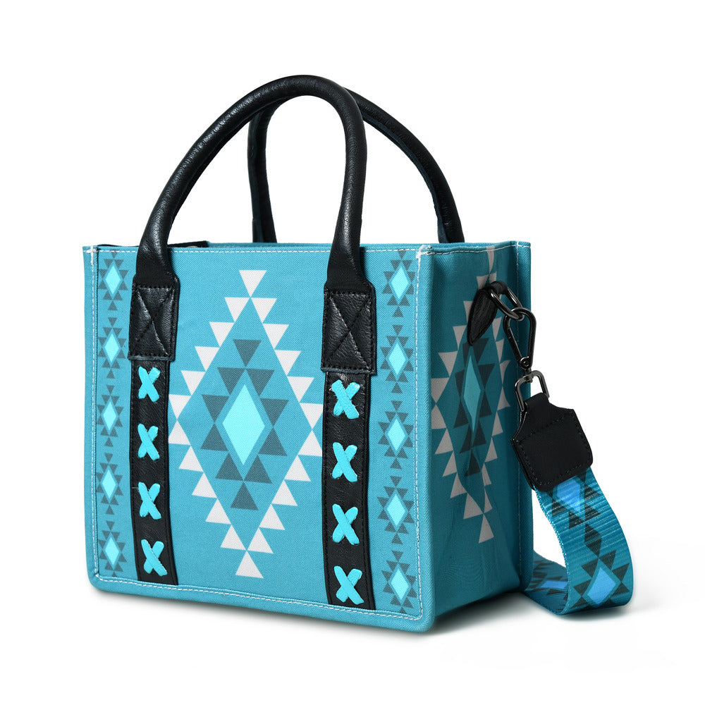 Merbaa Aztec Print Canvas tote bags (SMALL)