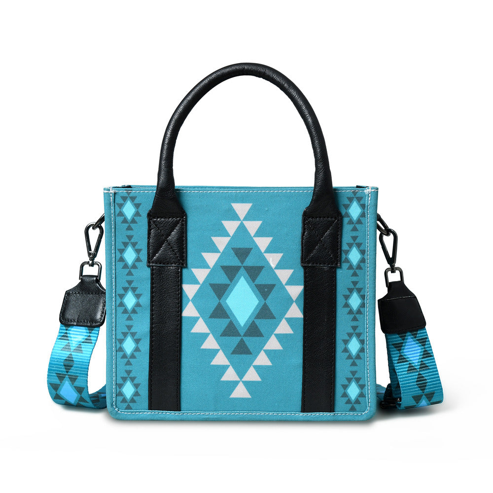 Merbaa Aztec Print Canvas tote bags (SMALL)