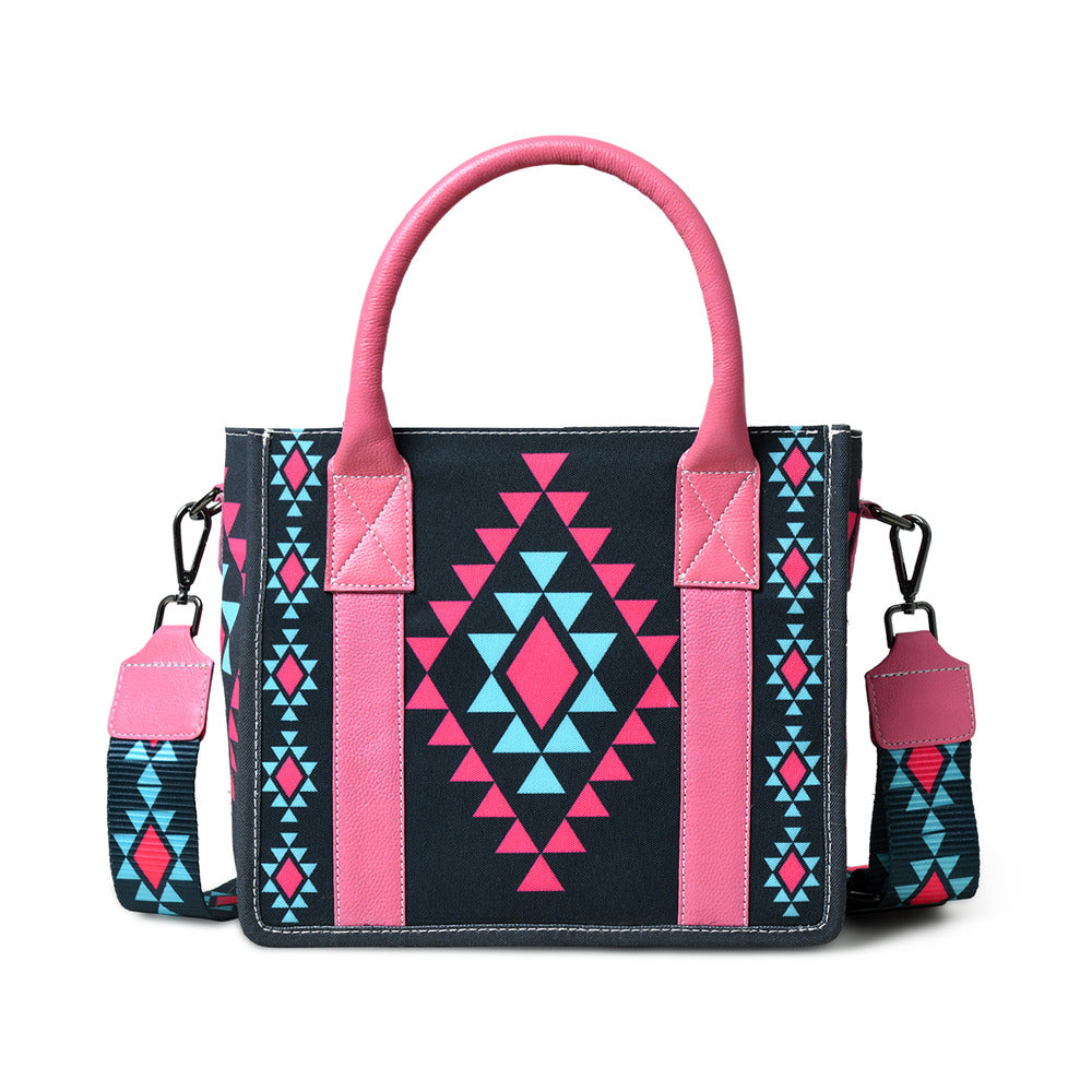 Merbaa Aztec Print Canvas tote bags (SMALL)