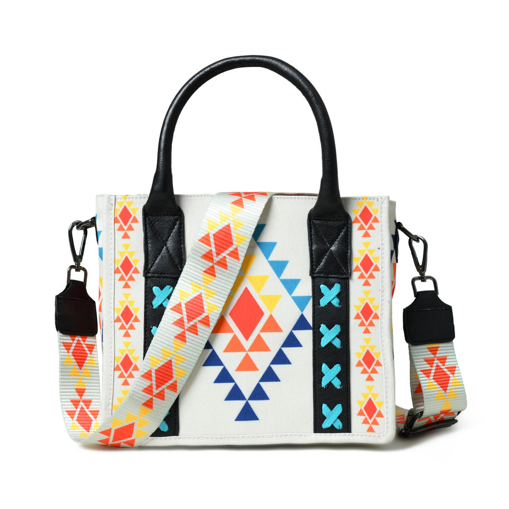 Merbaa Aztec Print Canvas tote bags (SMALL)