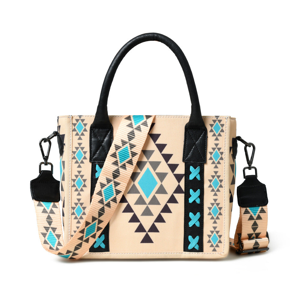 Merbaa Aztec Print Canvas tote bags (SMALL)