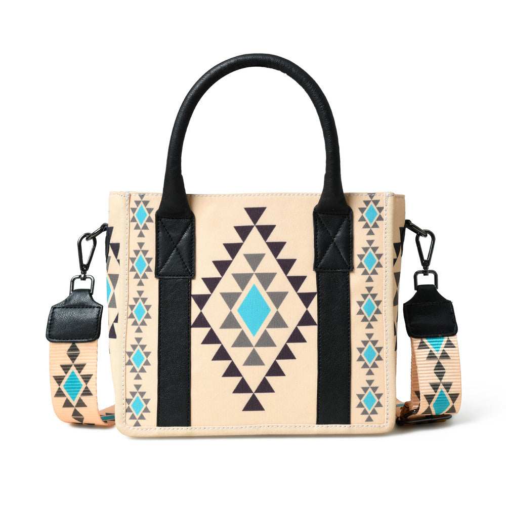 Merbaa Aztec Print Canvas tote bags (SMALL)