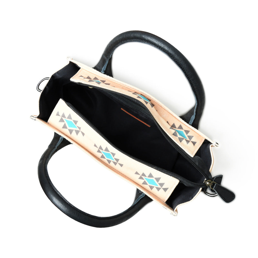 Merbaa Aztec Print Canvas tote bags (SMALL)