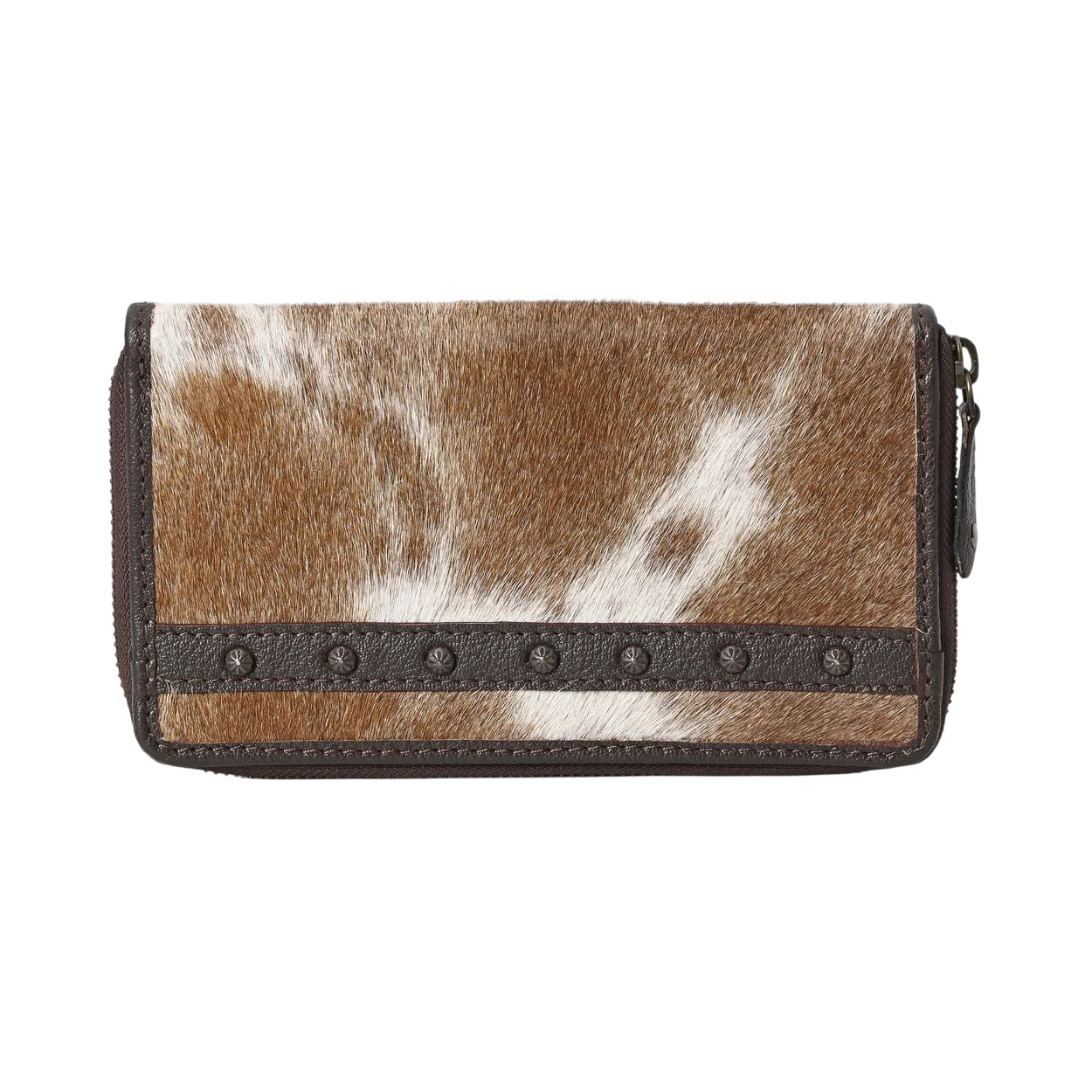 Tan Vino Cowhide Clutch