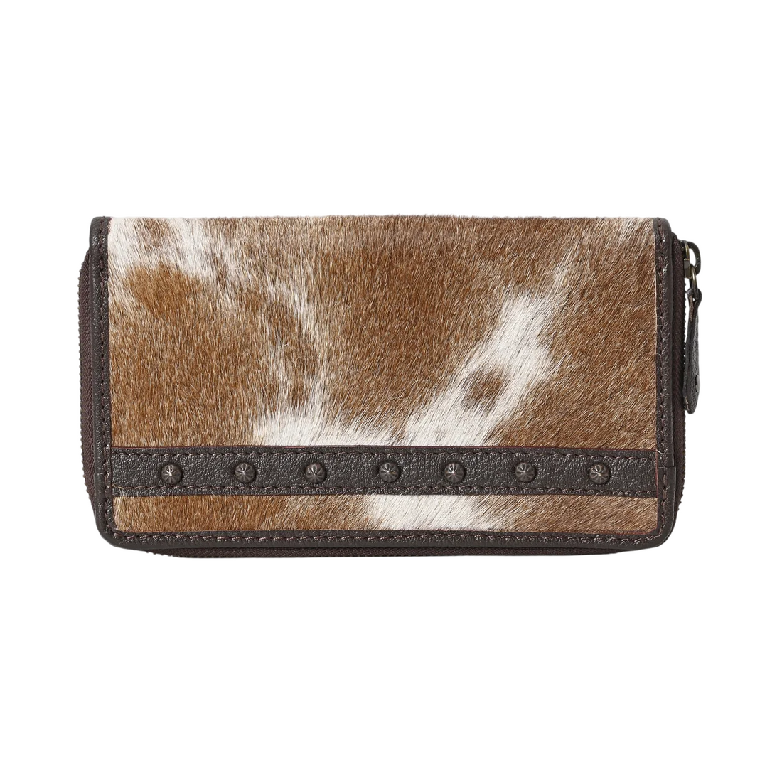 Tan Vino Cowhide Clutch