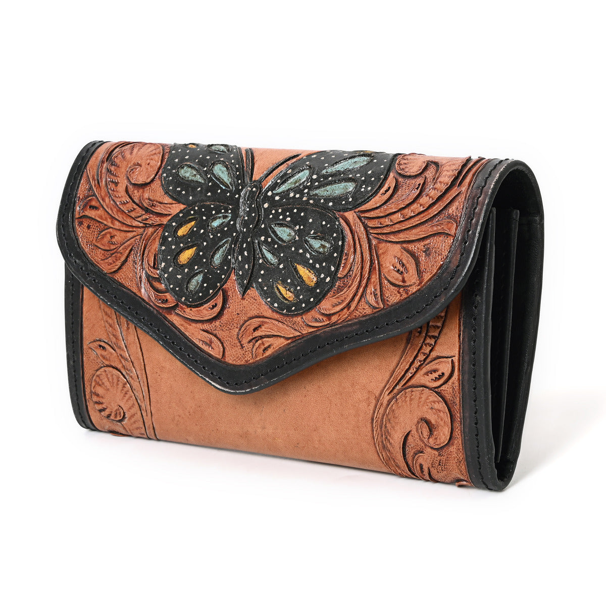 Colour Blast Handtooled Wallet