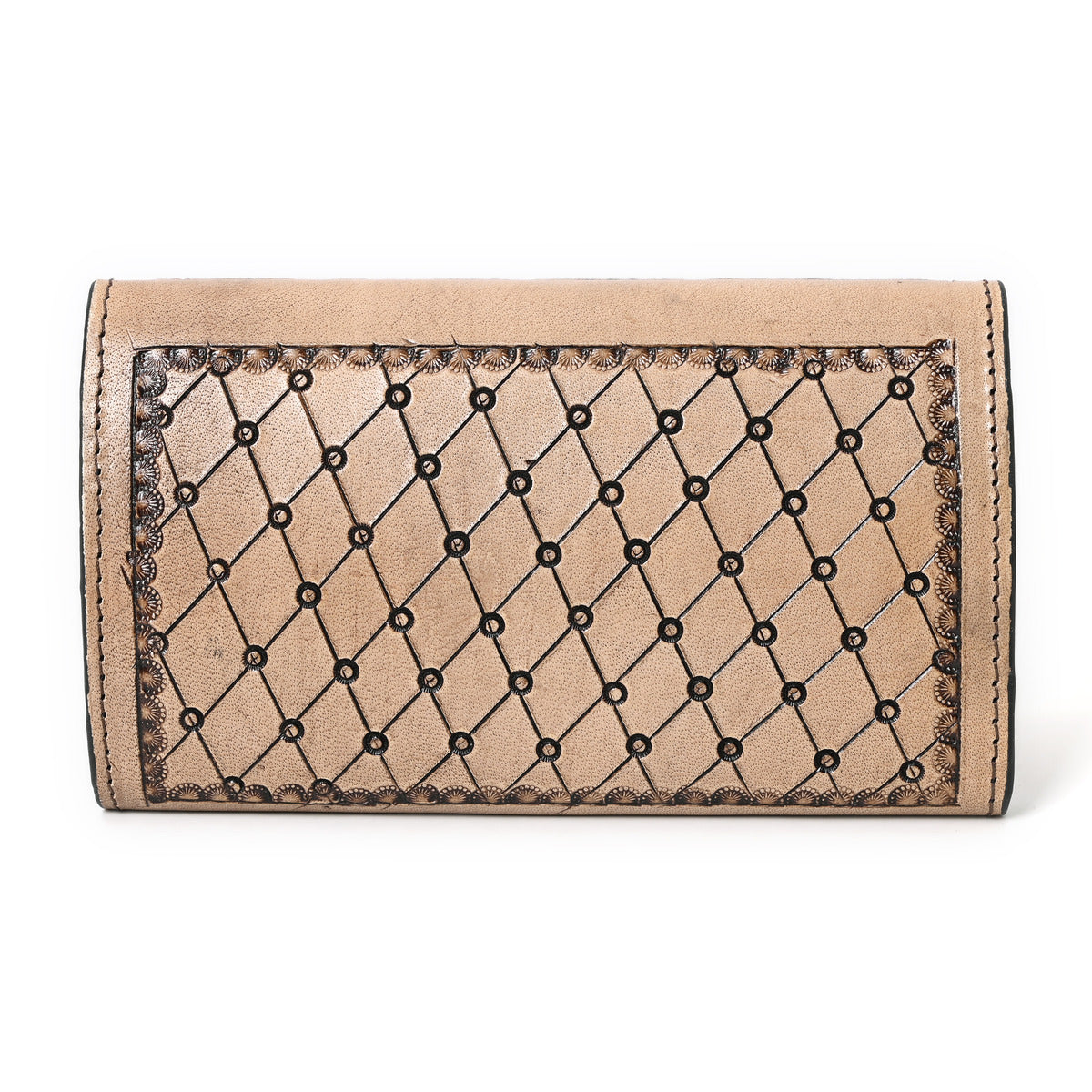 Brown Splash Handcarved Wallet