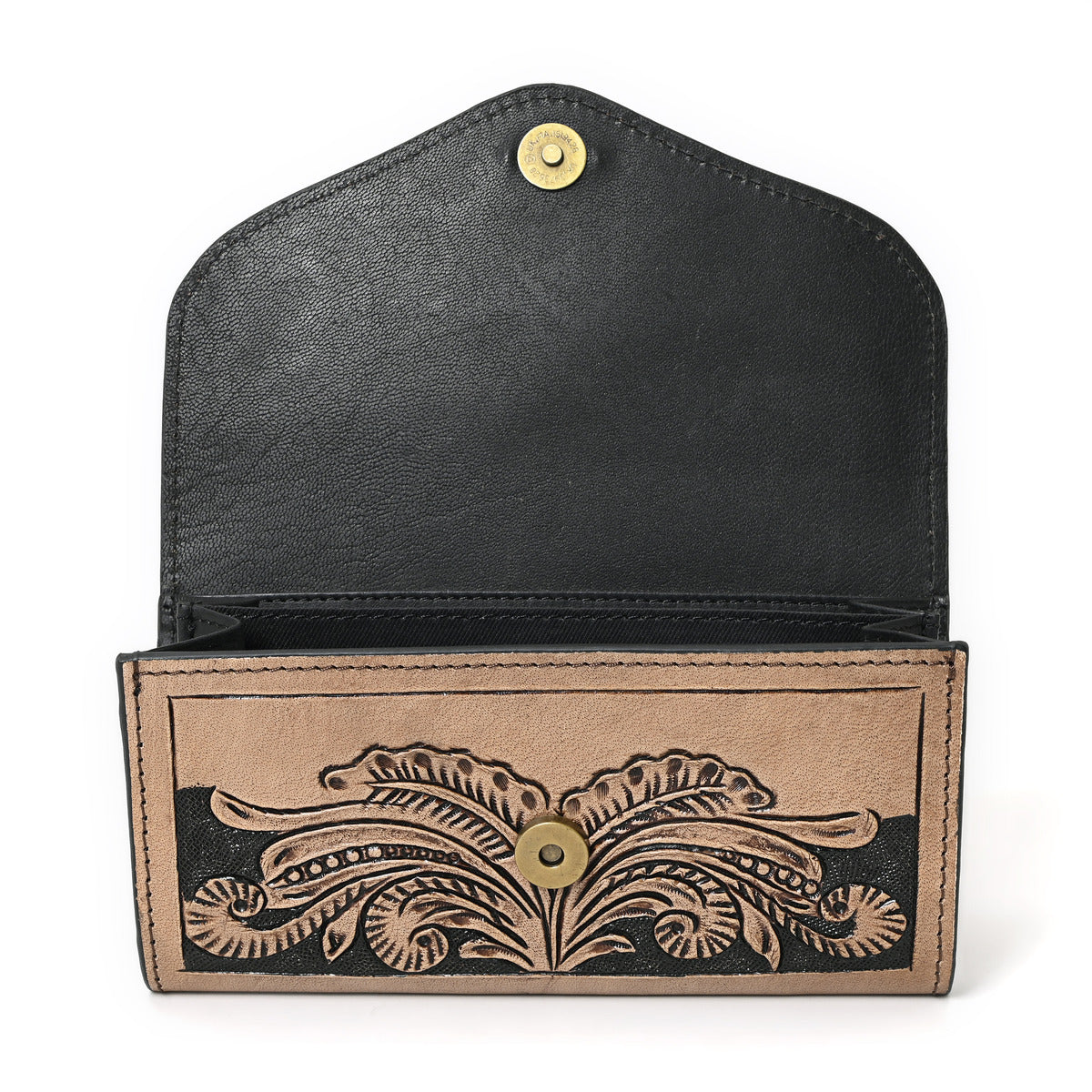 Brown Splash Handcarved Wallet